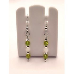 Peridot & Mother of Pearl Earrings